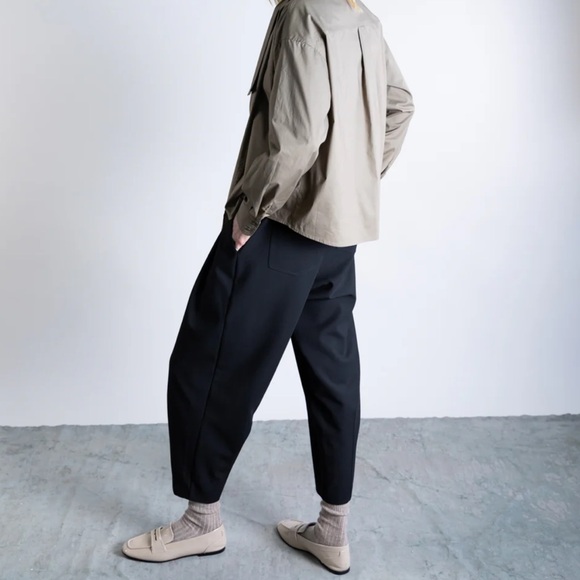 PSOPHÍA Slouchy Fit Black Pleated Pants - Picture 1 of 16